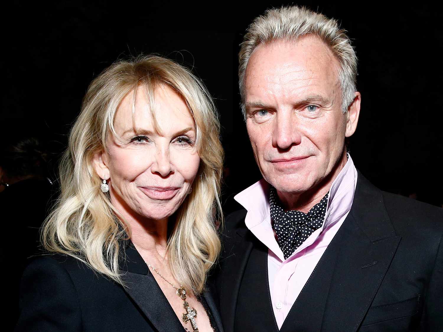 Trudie Styler and Sting attend the Universal Music Group's 2018 After Party to celebrate the Grammy Awards presented by American Airlines and Citi at Spring Studios in New York City on January 28, 2018 in New York City