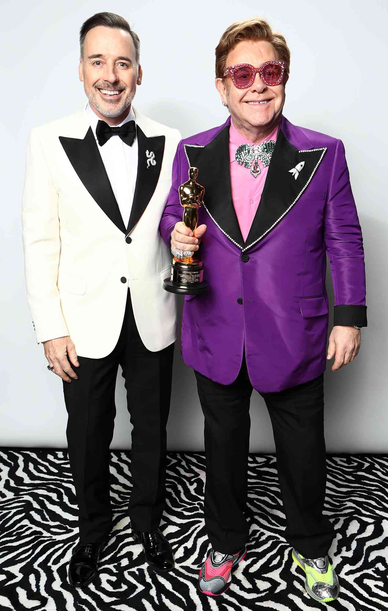 David Furnish and Elton John attend on February 09, 2020 in Los Angeles, California