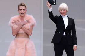 Cara Delevinge and Hellen Mirren at Karl For Ever