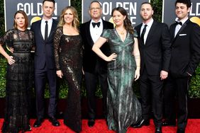 Samantha Bryant, Colin Hanks, Rita Wilson, Tom Hanks, Elizabeth Ann Hanks, Chet Hanks, and Truman Theodore Hanks attend the 77th Annual Golden Globe Awards at The Beverly Hilton Hotel on January 05, 2020 in Beverly Hills, California