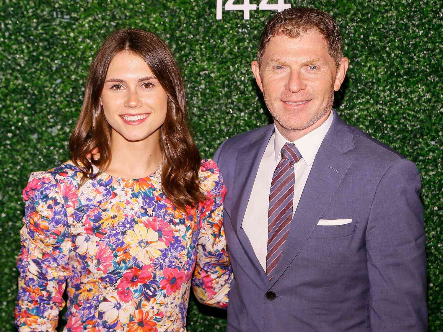 Sophie Flay and Bobby Flay at Pimlico Race Track on May 18, 2019 in Baltimore, Maryland