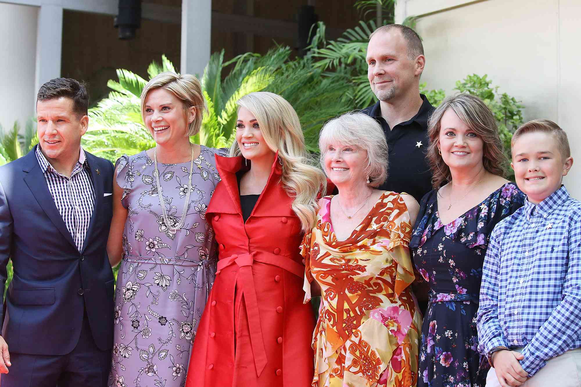 Carrie Underwood and her family attend the ceremony honoring Carrie Underwood with a Star on The Hollywood Walk of Fame held on September 20, 2018.