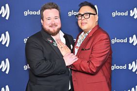 Zeke Smith and Nico Santos attend The 33rd Annual GLAAD Media Awards at The Beverly Hilton on April 02, 2022 in Beverly Hills, California.