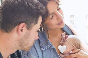 Nick Jonas and Priyanka Chopra with their duaghter Malti