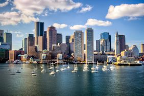 Boston skyline from waterfront.