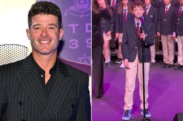 Paula Patton Robin thicke son singing