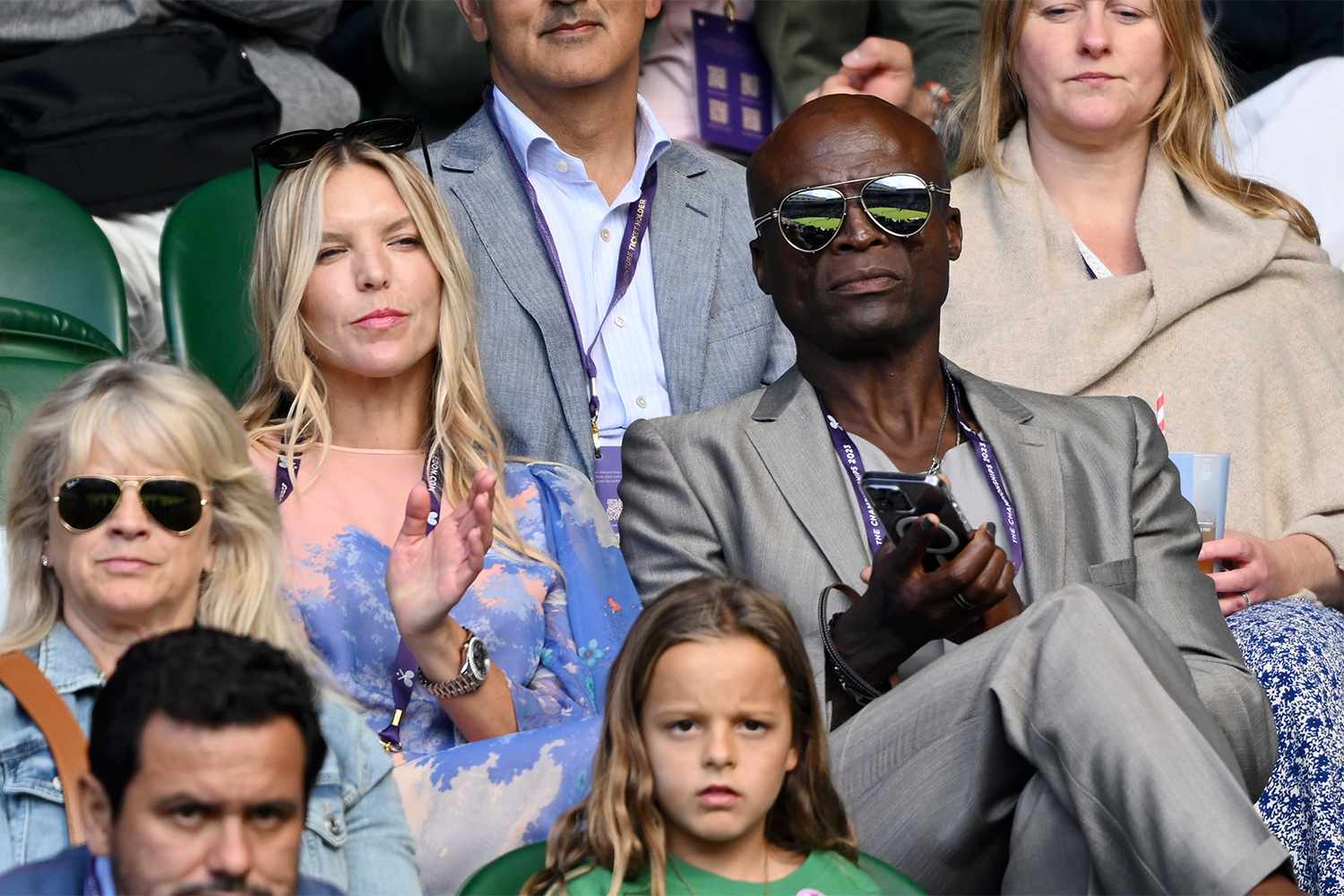 Seal attends day three of the Wimbledon Tennis Championships