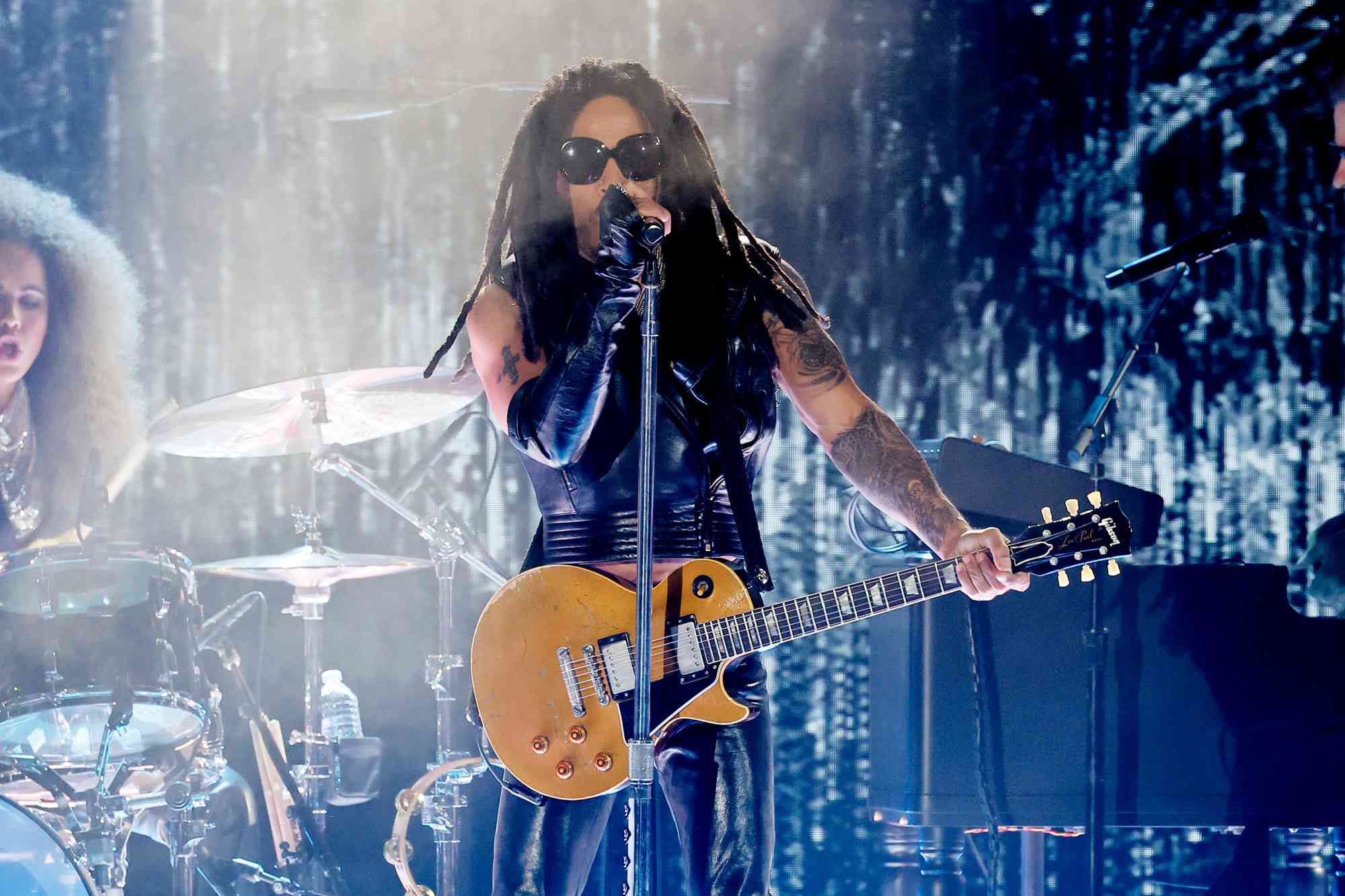 Lenny Kravitz performs onstage