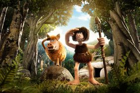 HOGNOB and DUG (Eddie Redmayne) in EARLY MAN.Photo: Courtesy Aardman