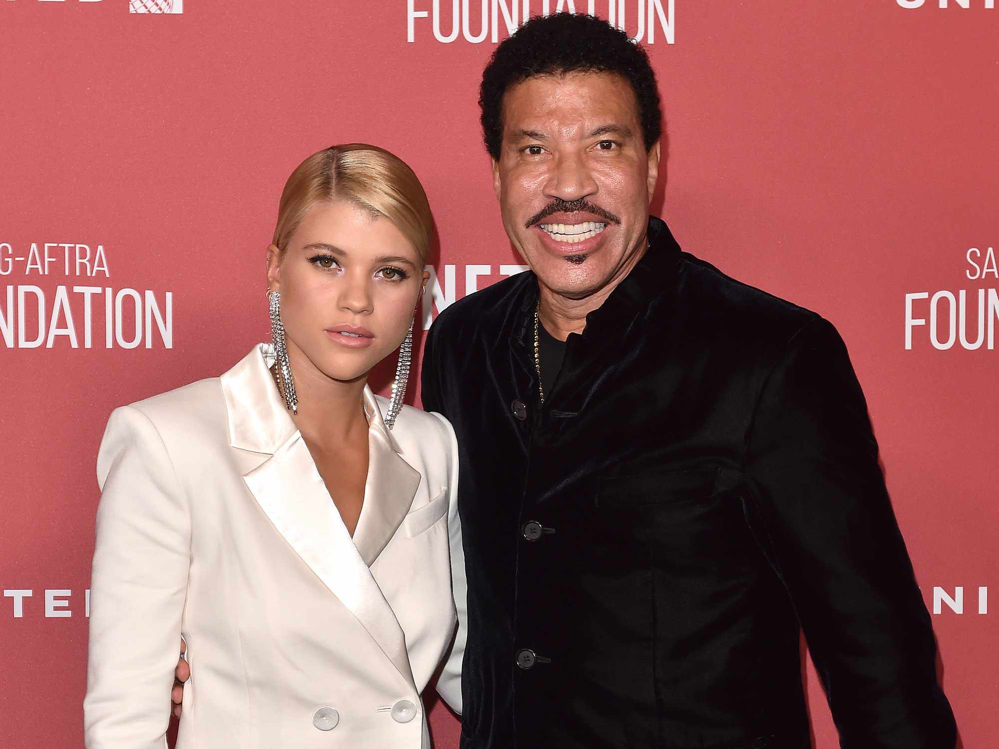 Lionel Richie and daughter Sofia Richie arrive at SAG-AFTRA Foundation Patron of the Artists Awards 2017