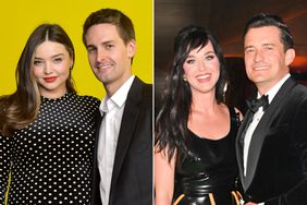 Miranda Kerr and Evan Spiegel | with Katy Perry and Orlando Bloom