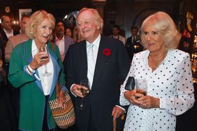 Annabel Elliot, Andrew Parker Bowles and Queen Camilla attend the launch of new book "Cooking & The Crown" by Tom Parker Bowles 