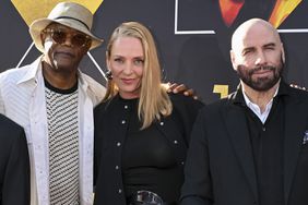 Harvey Keitel, Samuel L. Jackson, Uma Thurman and John Travolta at the 2024 TCM Classic Film Festival Opening Night screening of "Pulp Fiction