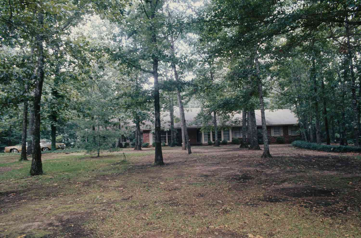 View of presidential candidate Jimmy Carter's home, a ranch-style house set in woodlands in the city of Plains, Georgia, June 28th 1976. 