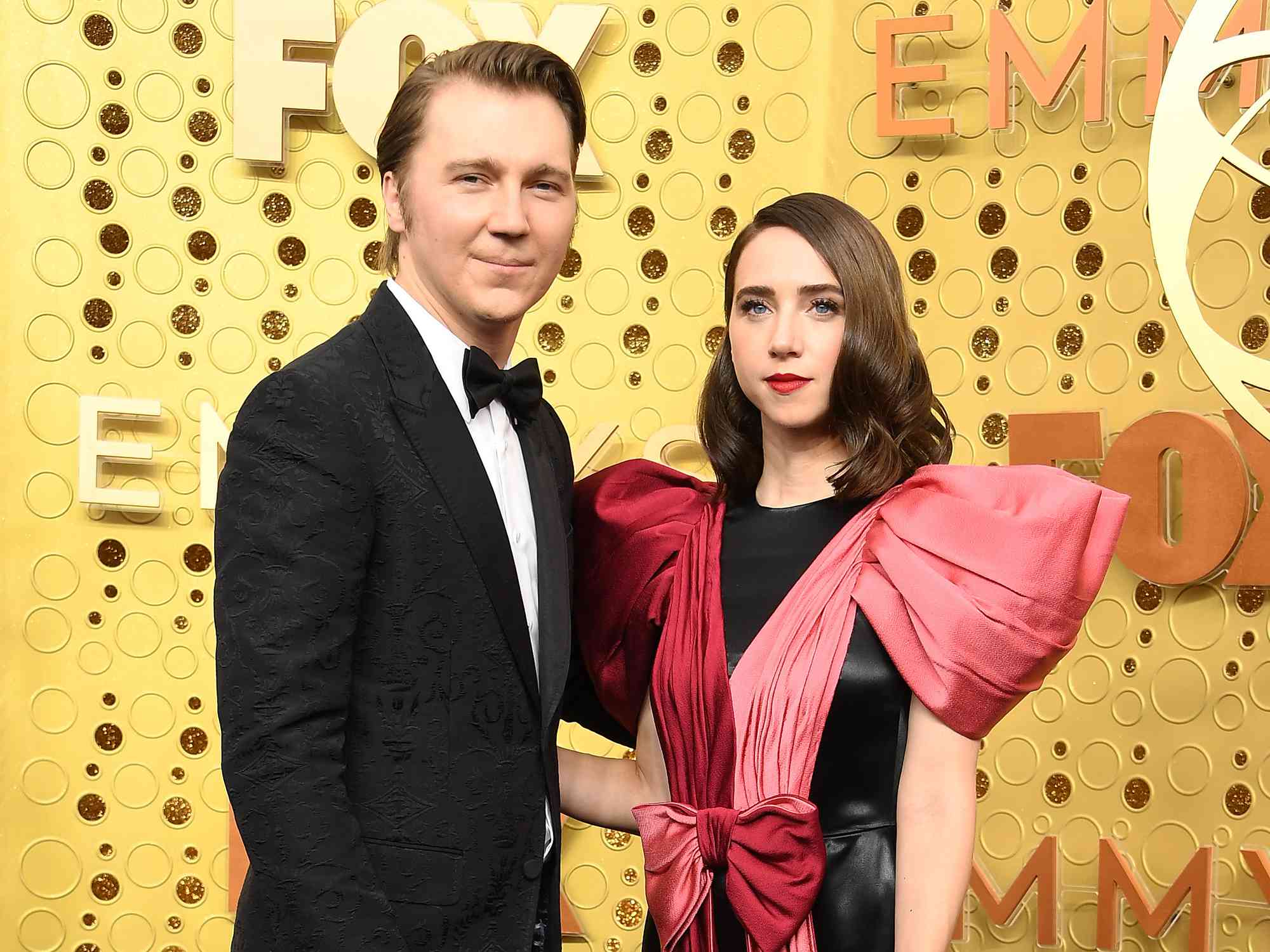 Paul Dano and Zoe Kazan arrives at the 71st Emmy Awards at Microsoft Theater on September 22, 2019 in Los Angeles, California