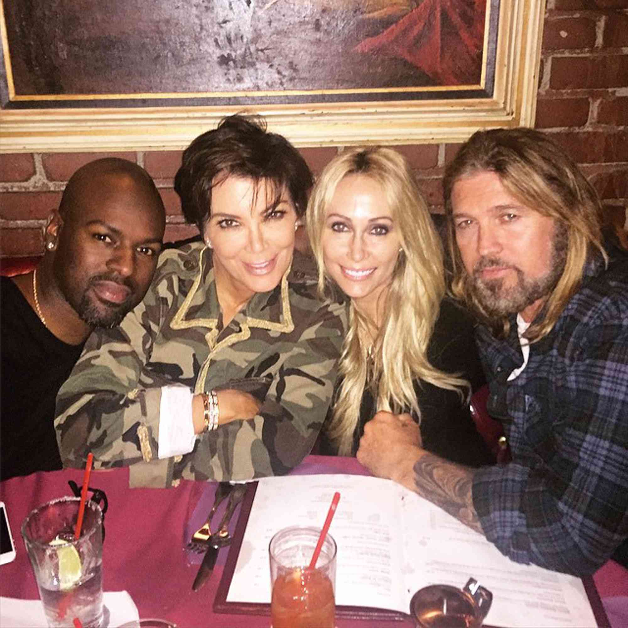 Corey Gamble, Kris Jenner, Tish and Billy Ray Cyrus