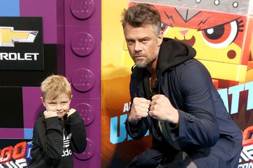 Josh Duhamel and son, Axl Jack Duhamel attend the Los Angeles premiere of Warner Bros. Pictures' "The Lego Movie 2: The Second Part" on February 02, 2019 in Westwood, California. 