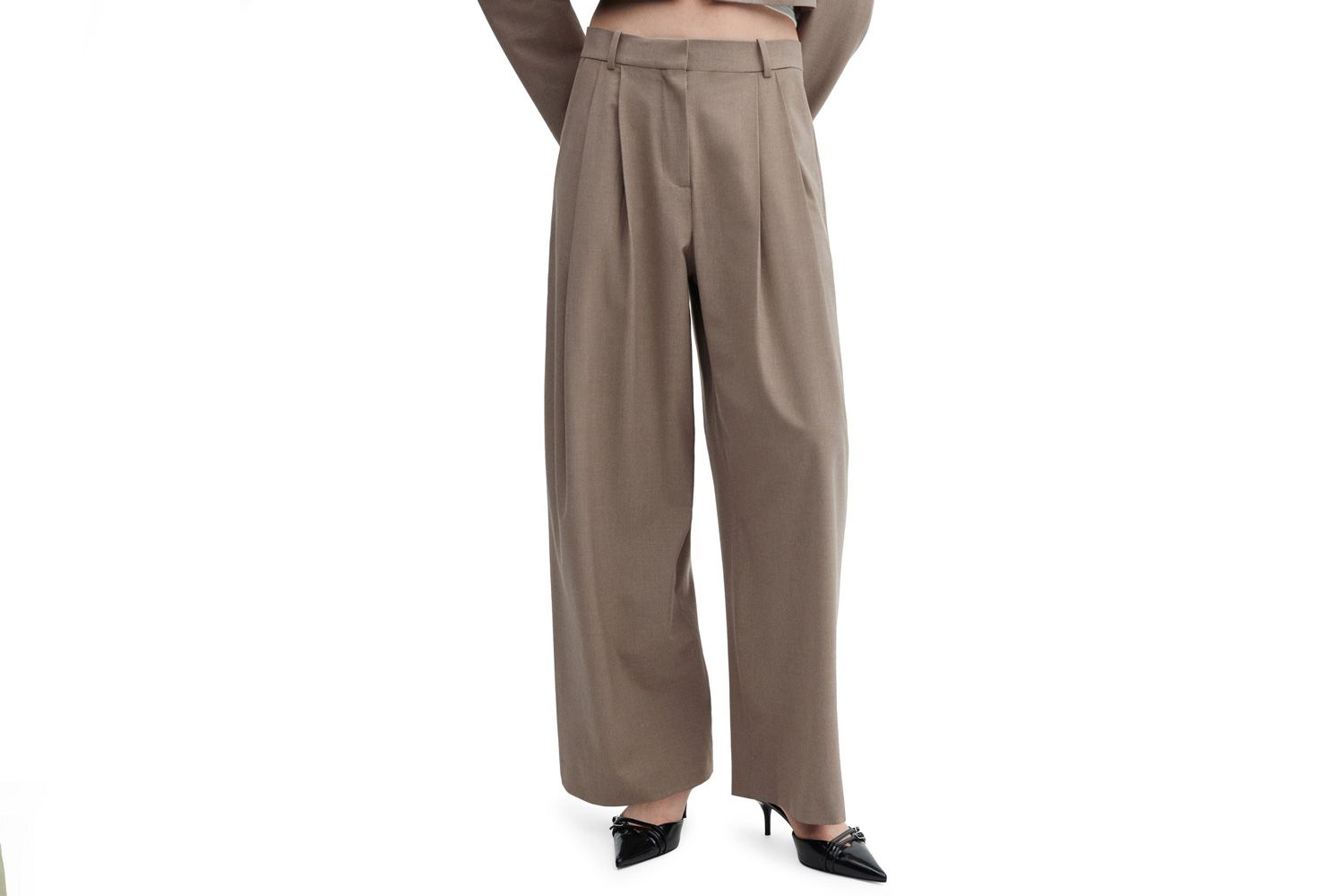 Roy Pleat Wide Leg Pants MANGO