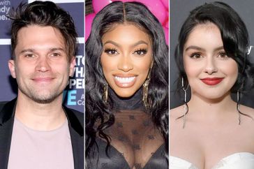 Tom Schwartz, Porsha Williams (center) and Ariel Winter