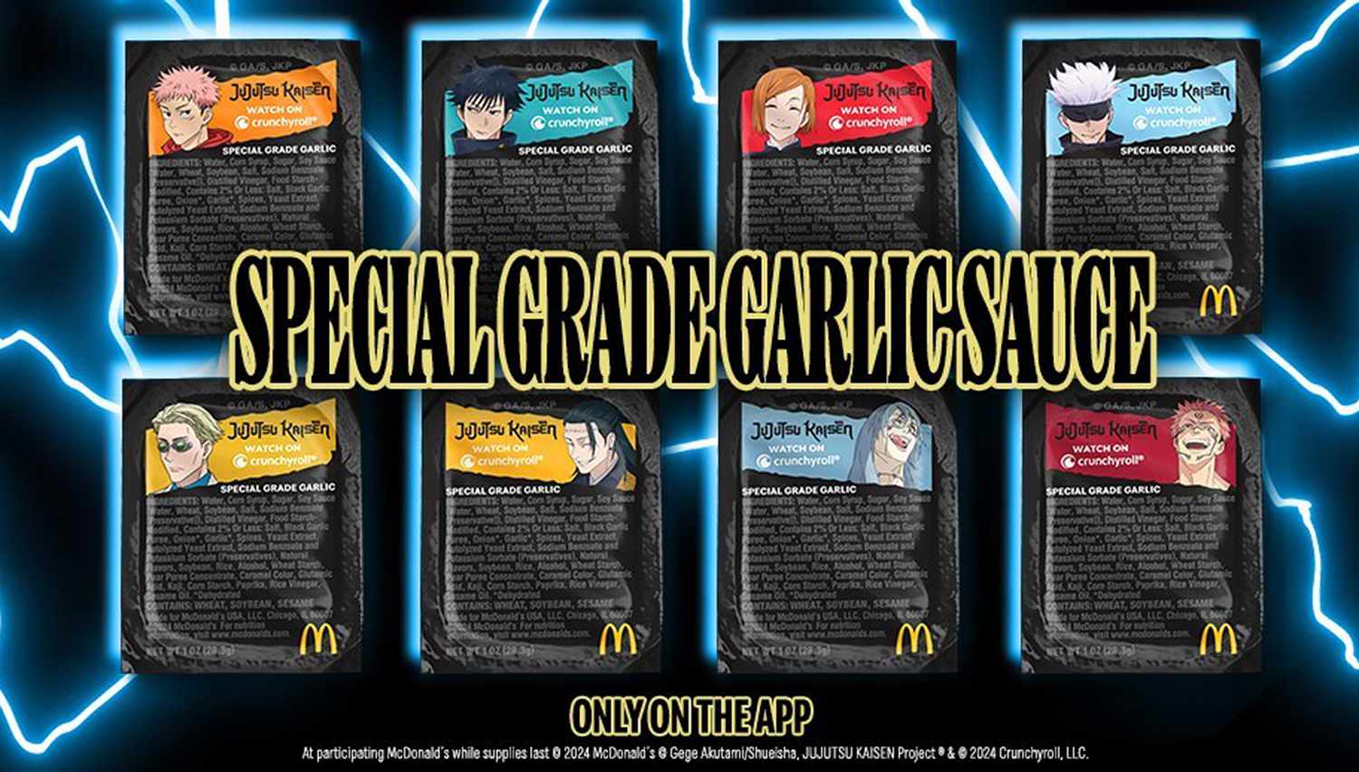 McDonald's Teams Up with Hit Anime Series "JUJUTSU KAISEN" to Unleash New App Exclusive Special Grade Garlic Sauce