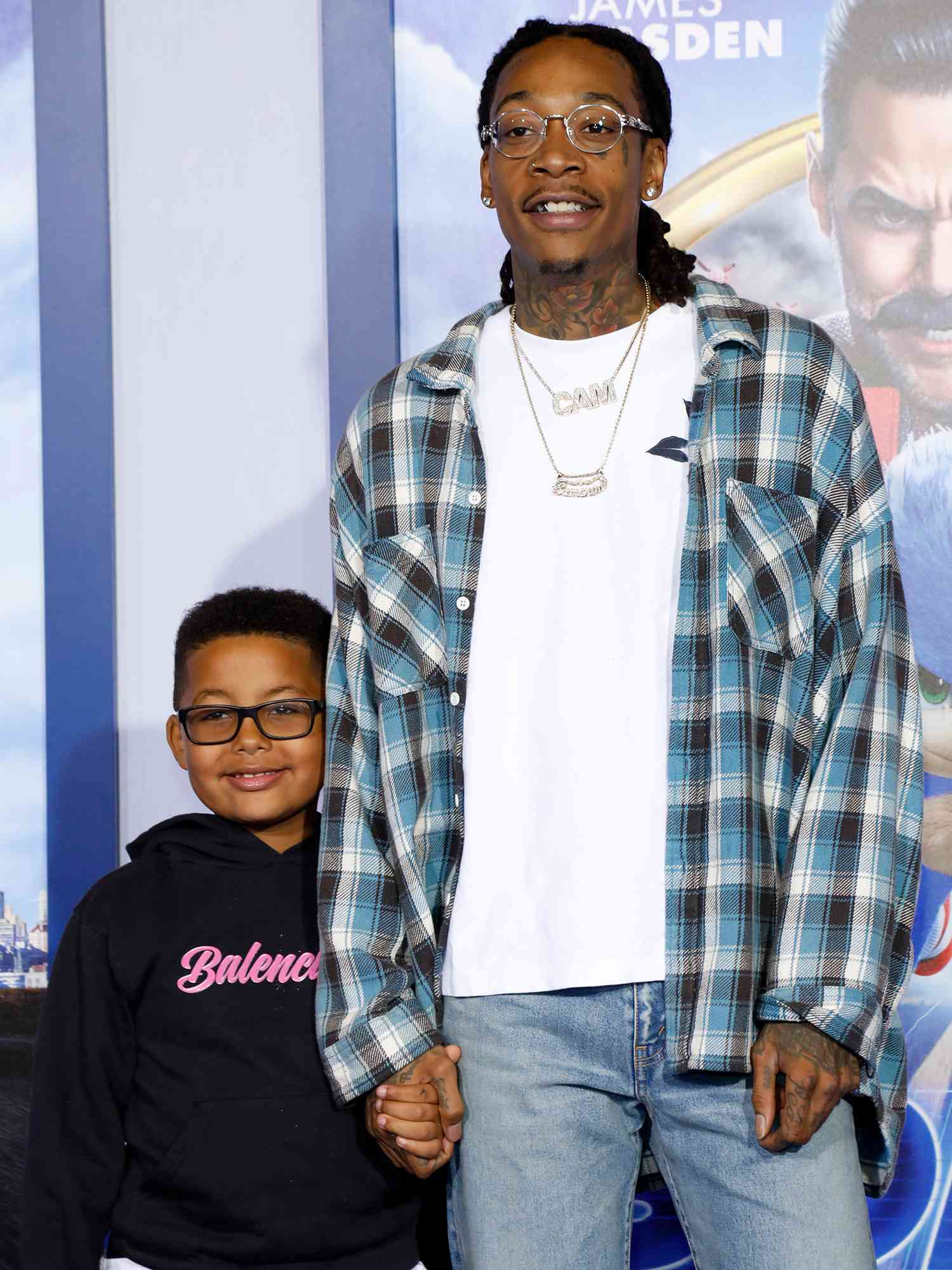 Wiz Khalifa, son Sebastian at the 'Sonic The Hedgehog' Special Screening on February 12, 2020 in Westwood, California