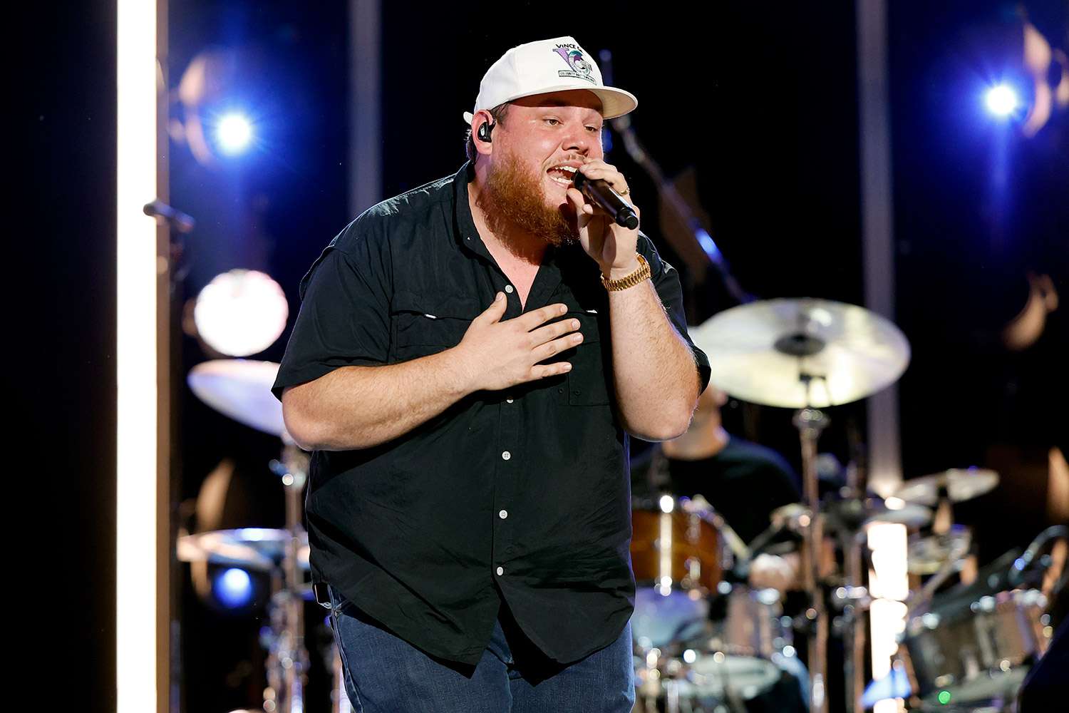 Luke Combs performs on stage during day one of CMA Fest 2023 at Nissan Stadium on June 08, 2023