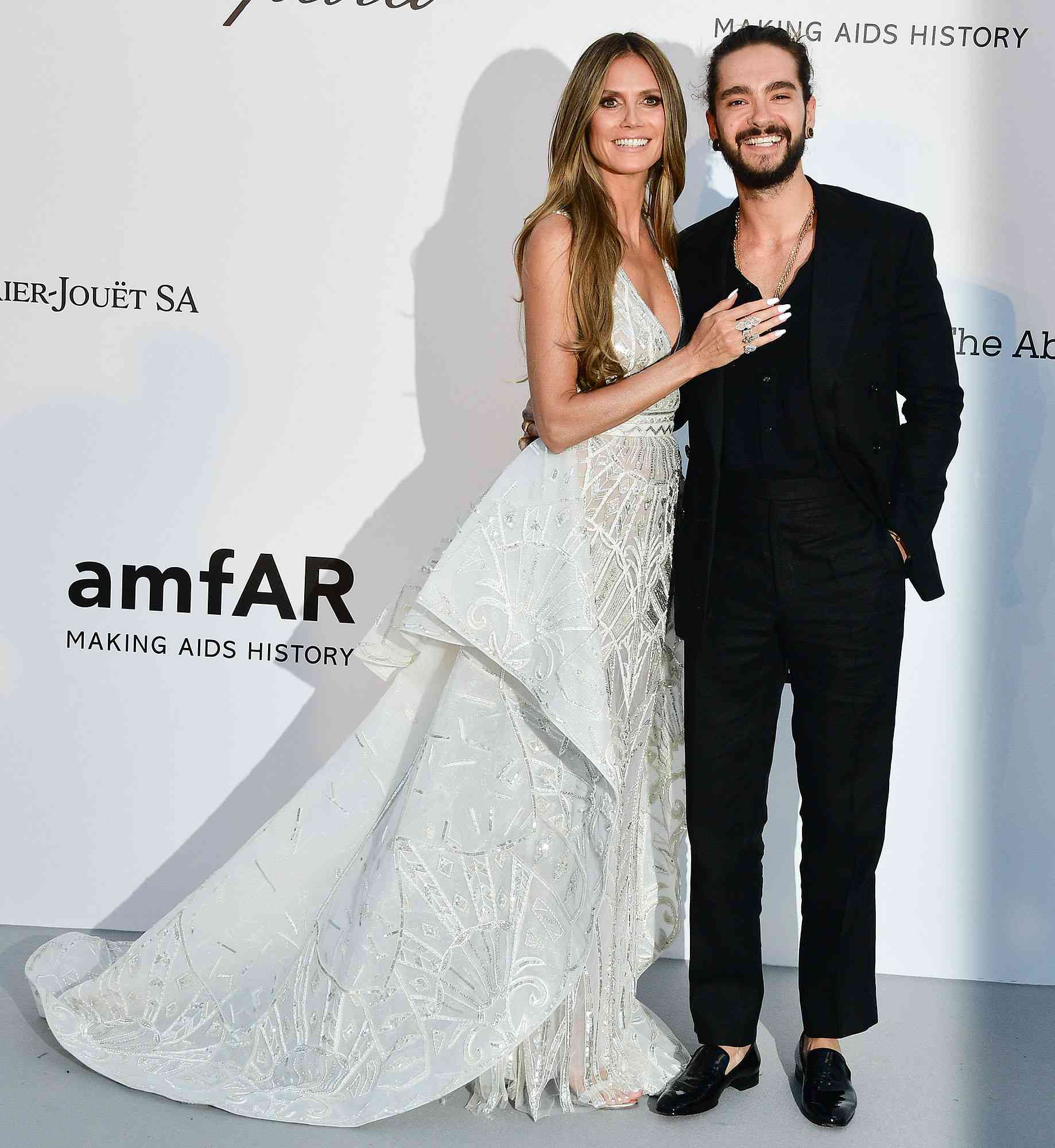 Heidi Klum and Tom Kaulitz arrive at the amfAR Gala Cannes 2018 at Hotel du Cap-Eden-Roc on May 17, 2018 in Cap d'Antibes, France. (Photo by George Pimentel/Getty Images)