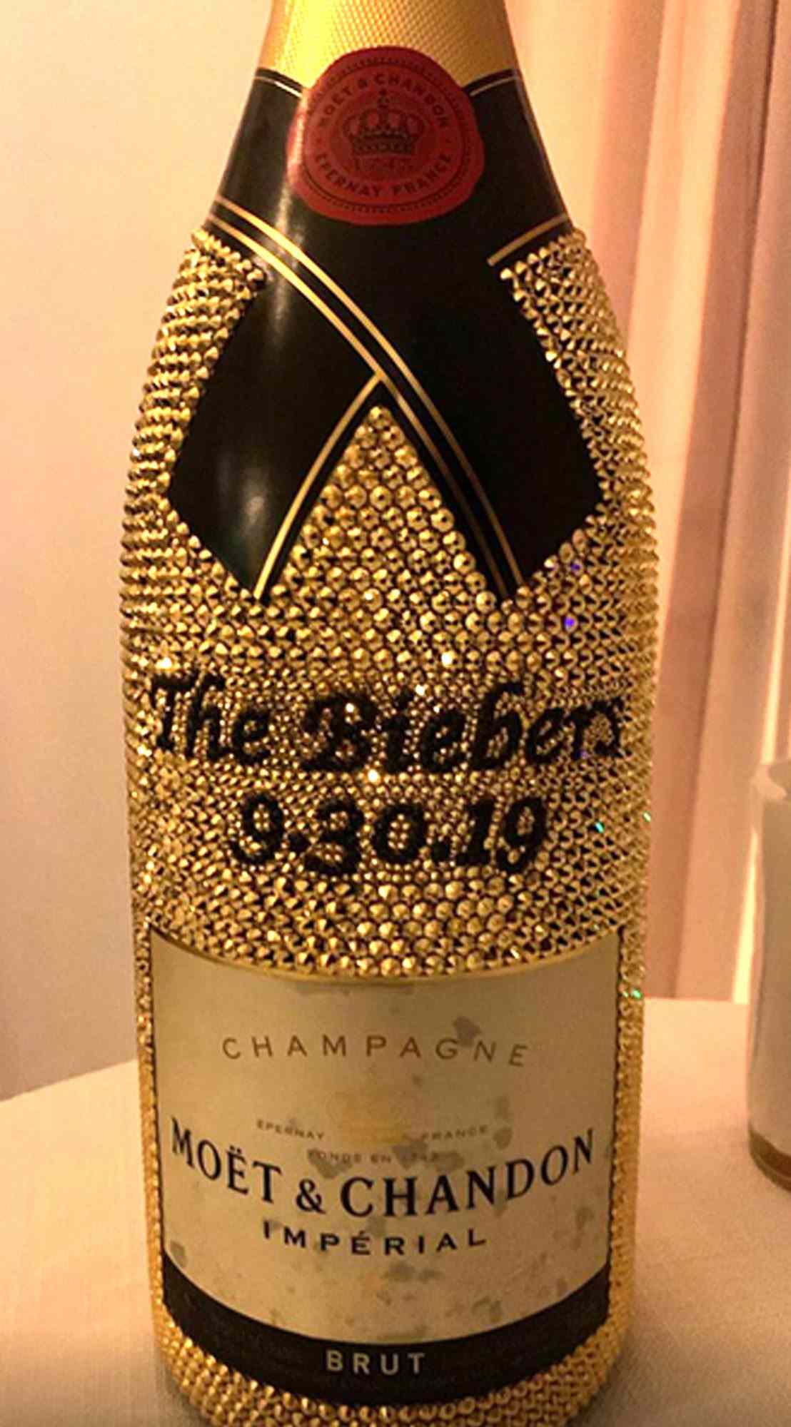 The Biebers Moet Champagne Bottle