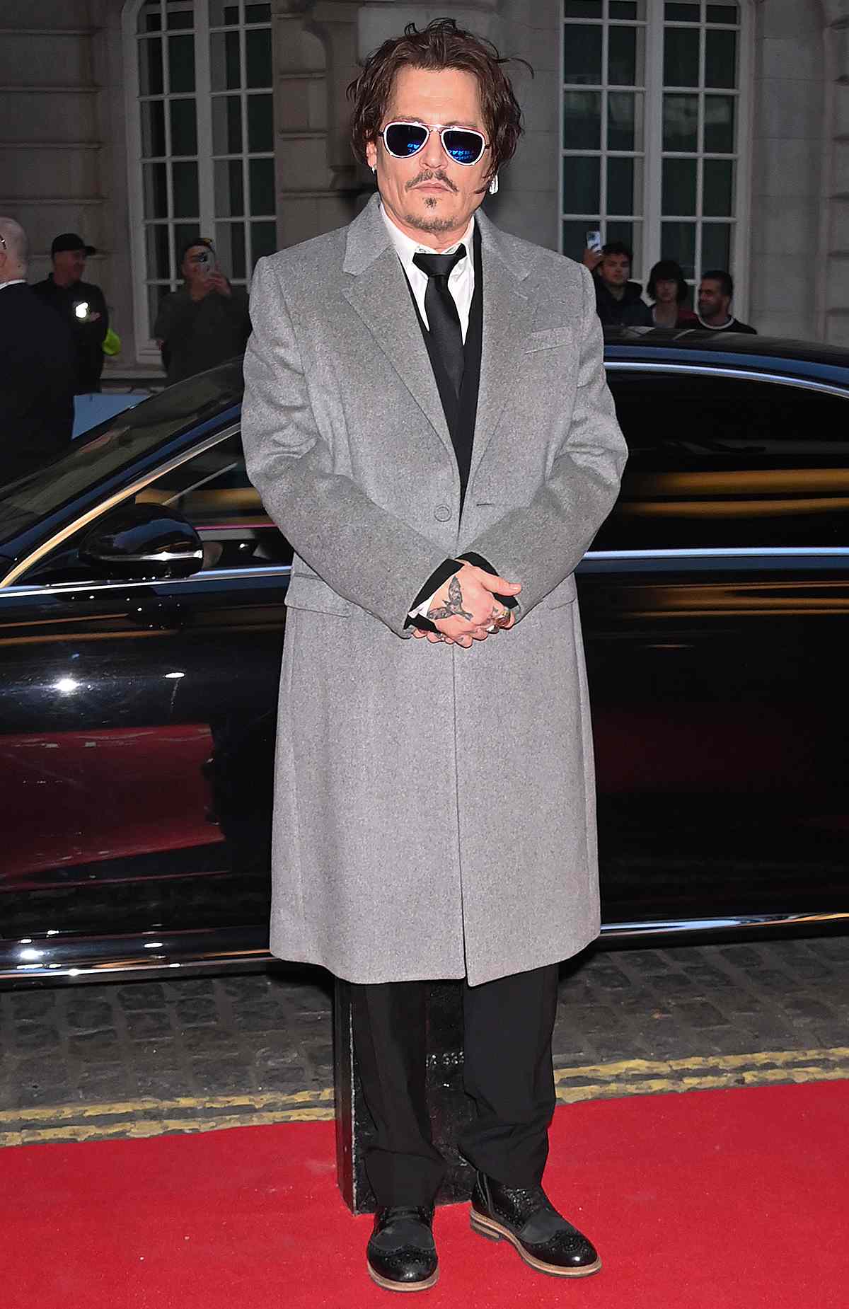 Johnny Depp attends the UK Premiere of "Jeanne Du Barry" at The Curzon Mayfair on April 15, 2024 in London, England. 