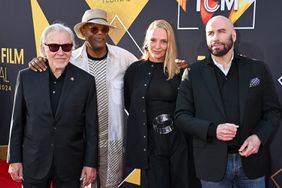 Harvey Keitel, Samuel L. Jackson, Uma Thurman and John Travolta at the 2024 TCM Classic Film Festival Opening Night screening of "Pulp Fiction" held at TCL Chinese Theatre IMAX on April 18, 2024 in Los Angeles, California. 