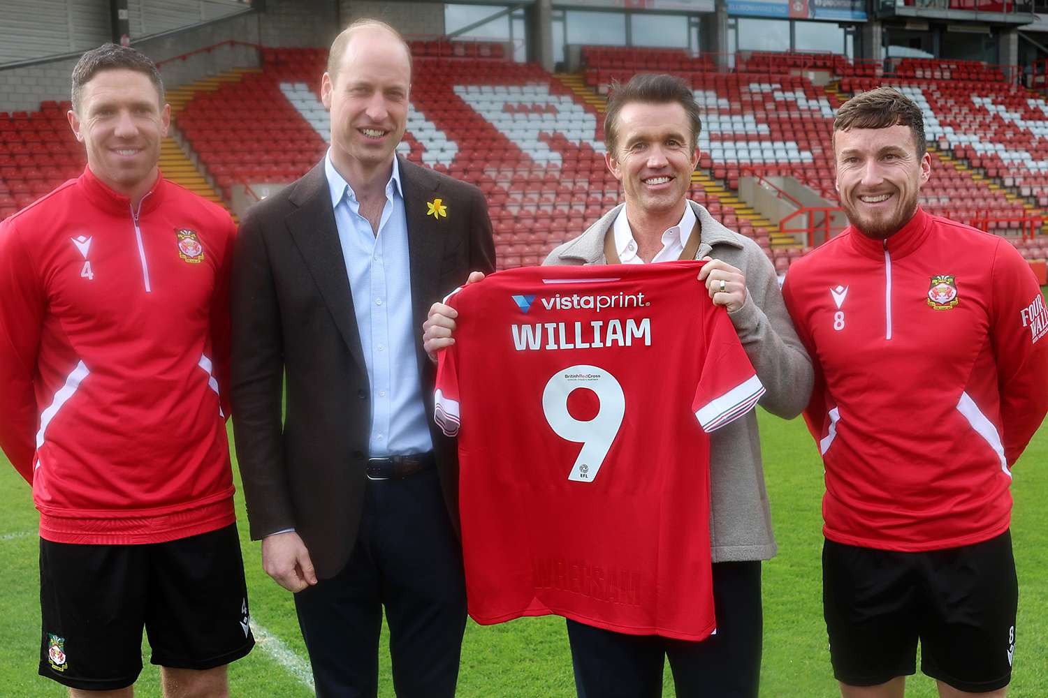 Prince william prince of wales wrexham 03 01 24 Rob McElhenney