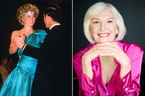 MELBOURNE, AUSTRALIA - OCTOBER 31: Prince Charles, Prince of Wales and Diana, Princess of Wales, wearing a green satin evening dress designed by David and Elizabeth Emanuel and an emerald necklace as a headband, dance together during a gala dinner dance at the Southern Cross Hotel on October 31, 1985 in Melbourne, Australia. (Photo by Anwar Hussein/Getty Images)personal images Anne Allan Photographer is David Leyes, taken earlier this year (Spring 2024).