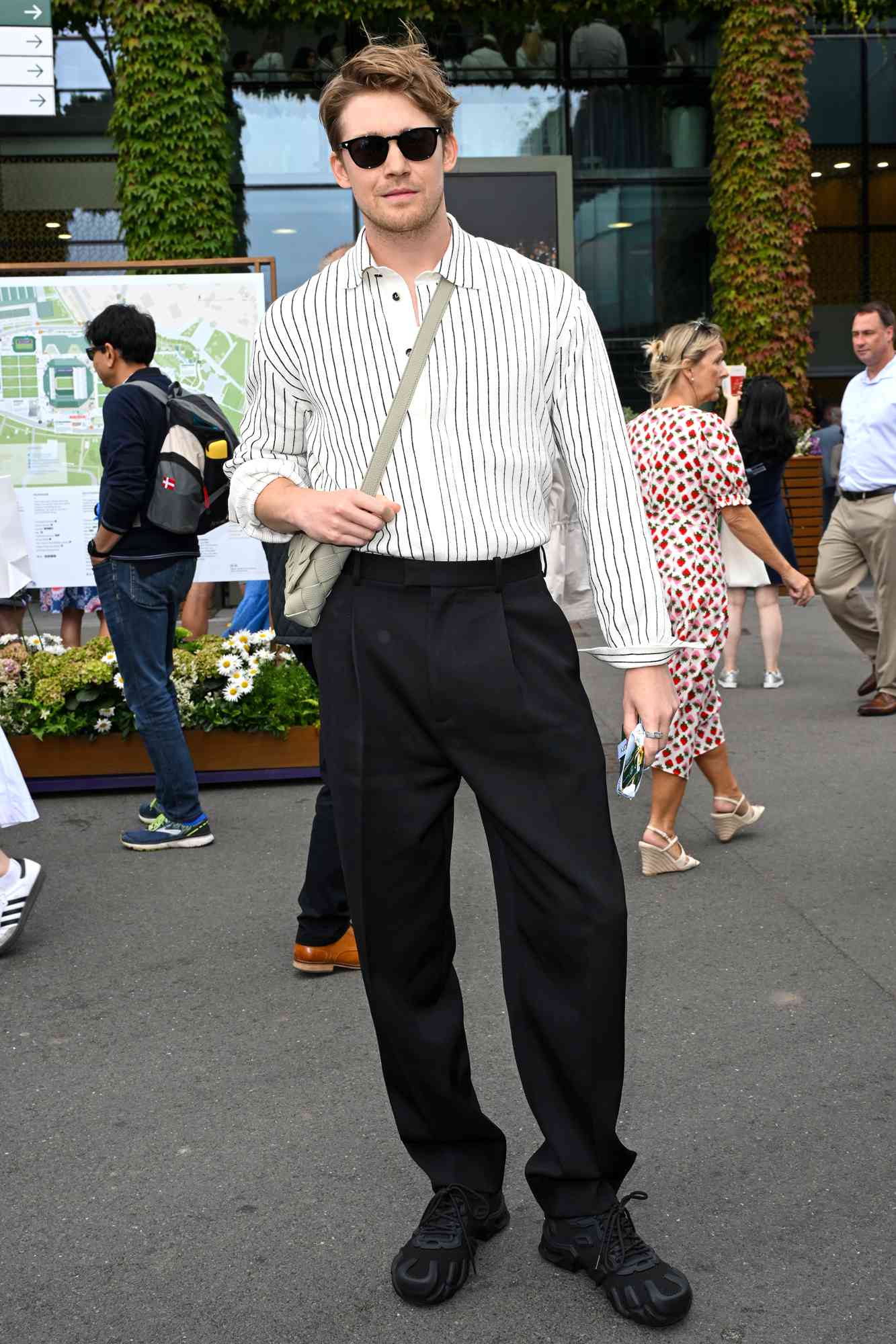 Joe Alwyn attends day thirteen of the Wimbledon Tennis Championships at the All England Lawn Tennis and Croquet Club on July 13, 2024 in London, England. 