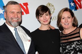 Gerald Hathaway, Anne Hathaway, and Kate McCauley Hathaway attend the opening night of "Ann" on March 7, 2013 in New York City. 