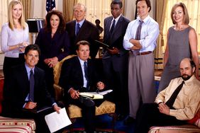 The cast of the "West Wing" in 1999 when the show debuted on NBC.