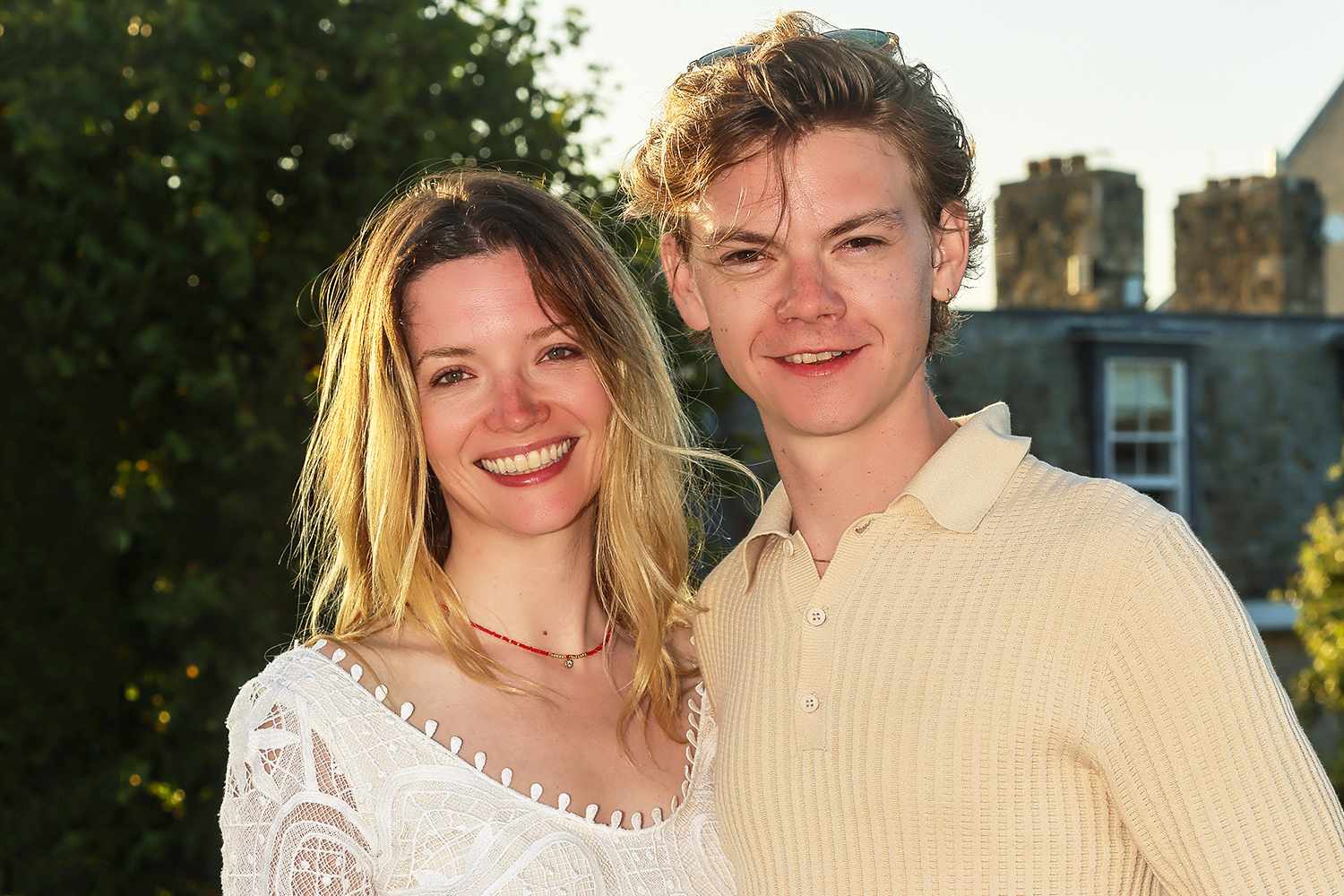 Talulah Riley and Thomas Brodie-Sangster attend Cowes Week 2022 on August 2, 2022 in Cowes, England. 