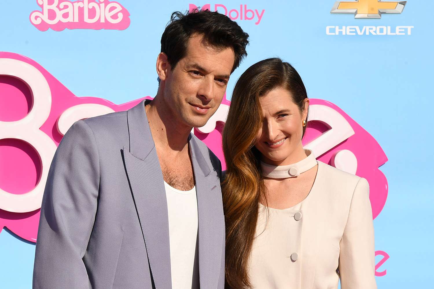 Mark Ronson and Grace Gummer attend the World Premiere of "Barbie" at the Shrine Auditorium and Expo Hall on July 09, 2023 in Los Angeles, California