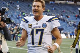 Quarterback Philip Rivers #17 of the Los Angeles Chargers