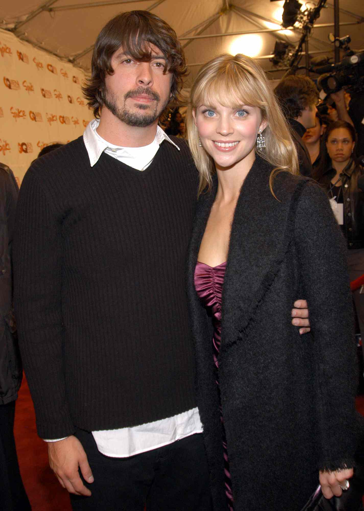 Dave Grohl of Foo Fighters and wife Jordyn Blum during Spike TV Presents the 2003 GQ Men of the Year Awards - Red Carpet at The Regent Wall Street in New York City, New York, United States