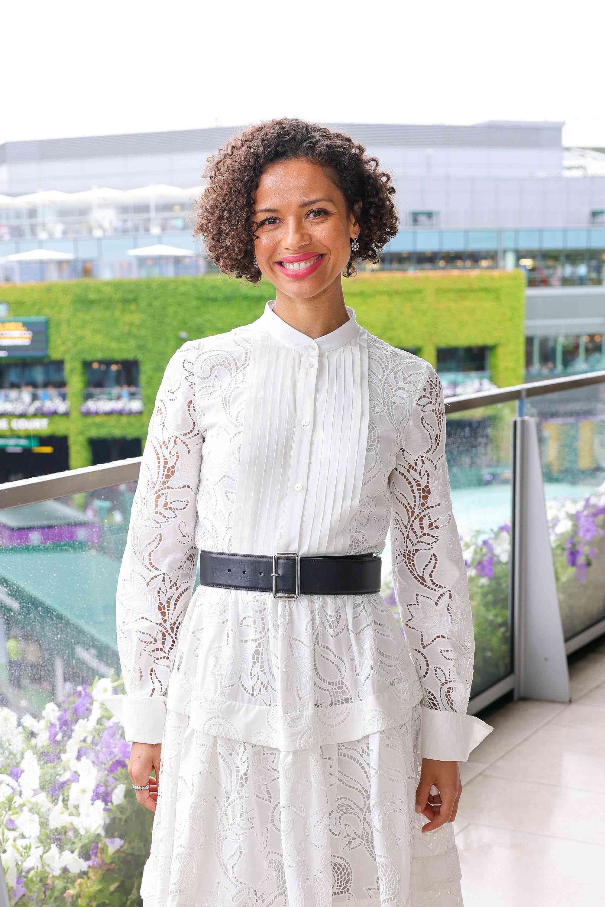 Gugu Mbatha-Raw attends the Jaguar suite, with Harper's Bazaar, during The Championships at Wimbledon on July 14, 2023 in London, England.