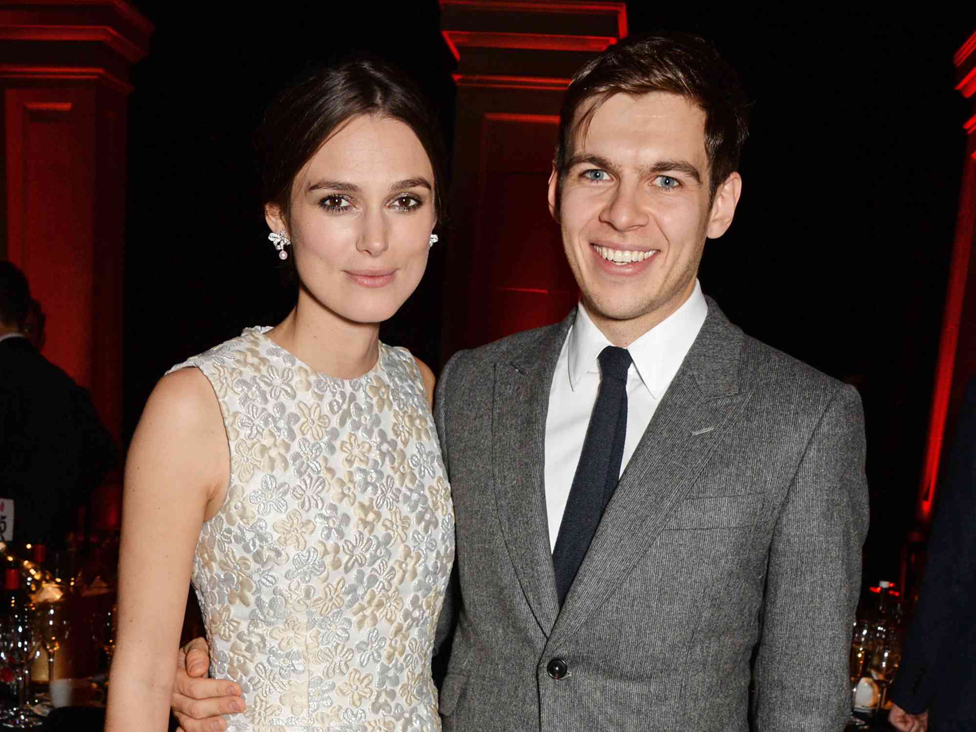 Keira Knightley (L) and James Righton attend an after party celebrating The Moet British Independent Film Awards 2014 at Old Billingsgate Market on December 7, 2014 in London, England