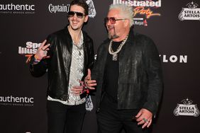 Hunter Fieri and Guy Fieri attend the 2023 Sports Illustrated Super Bowl Party at Talking Stick Resort on February 11, 2023