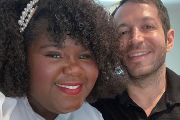 Gabourey Sidibe and Brandon Frankel 