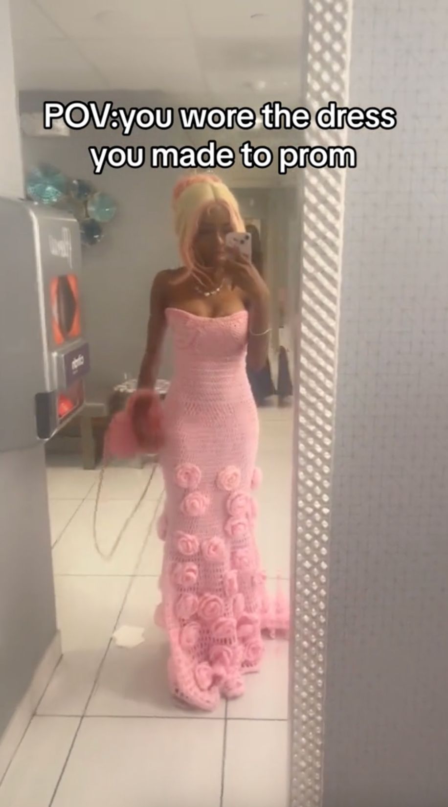 This Woman Crocheted Her Own Prom Dress