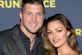 Tim Tebow and Demi-Leigh Nel-Peters attend the premiere of Roadside Attractions' "Run The Race" at the Egyptian Theatre on February 11, 2019 in Hollywood, California