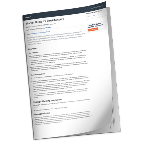 The 2023 Gartner Market Guide for Email Security