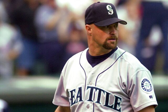 Former Seattle Mainers pitcher Doug Creek walks off the field