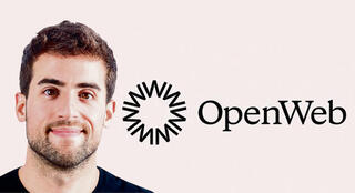 נדב שובל על רקע לוגו OpenWeb