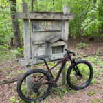 a photo of a bike a long a trail in Arkansas