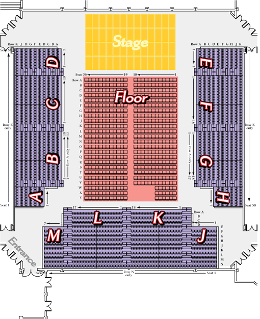 Pavilion Seating Chart